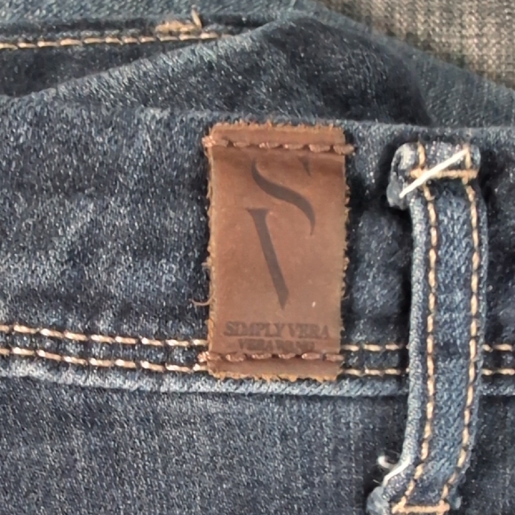 Simply Vera Vera Wang Dark Indigo Straight Leg Jeans - Picture 8 of 8